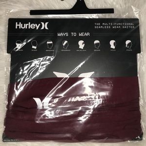 Burgundy Red Hurley Gaiter Face Mask